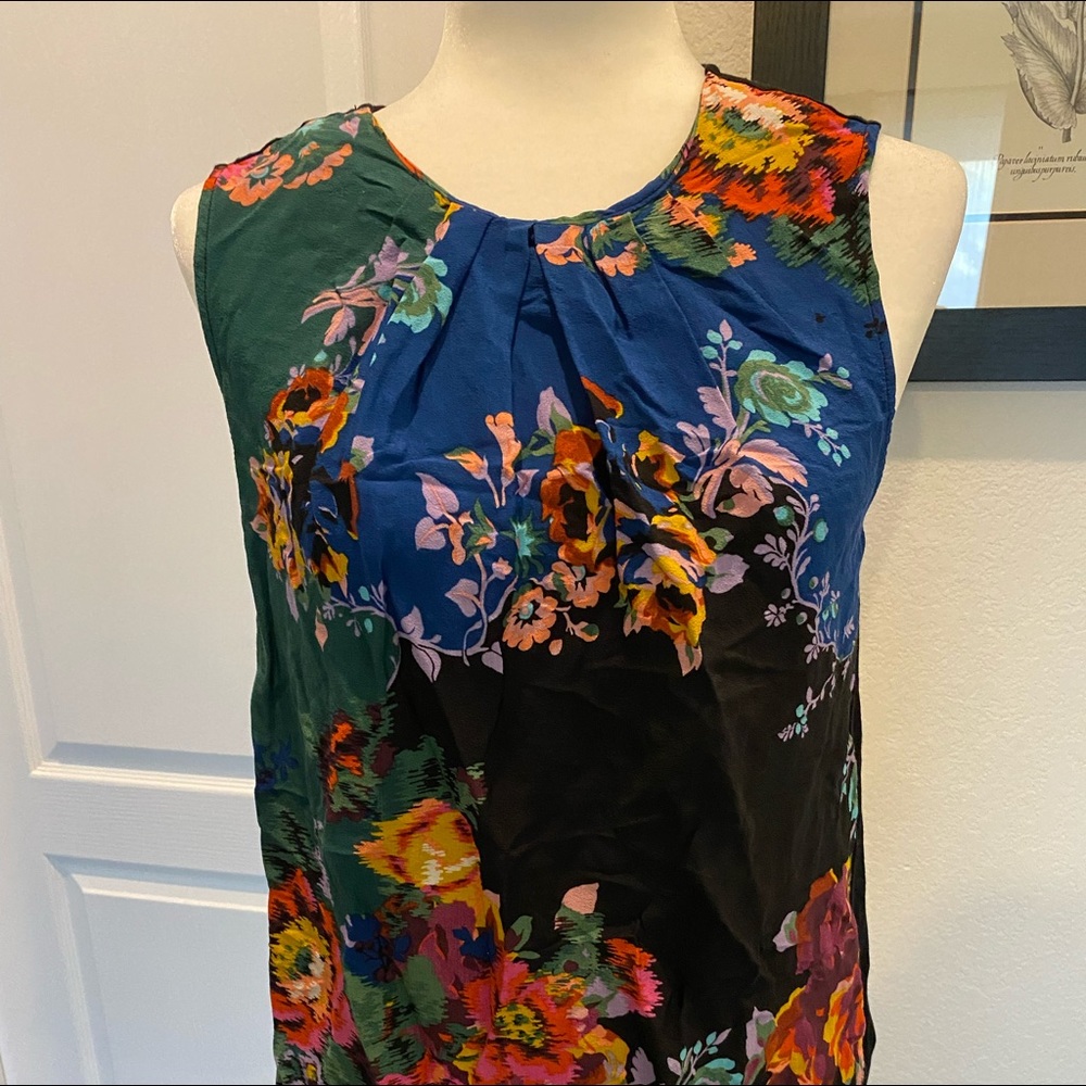 Anthropologie Colorful Floral Tank